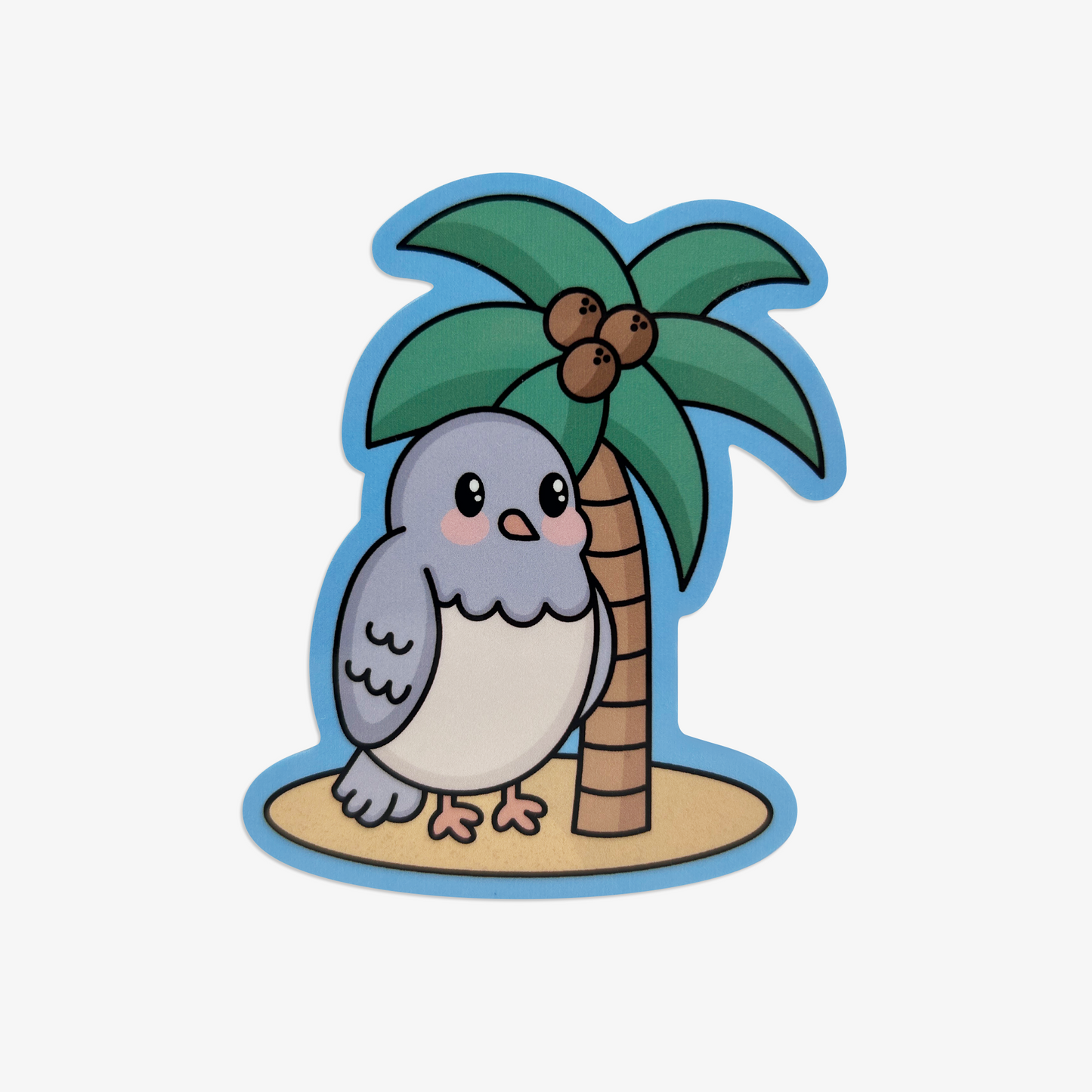 Birdie On The Island Vinyl Sticker