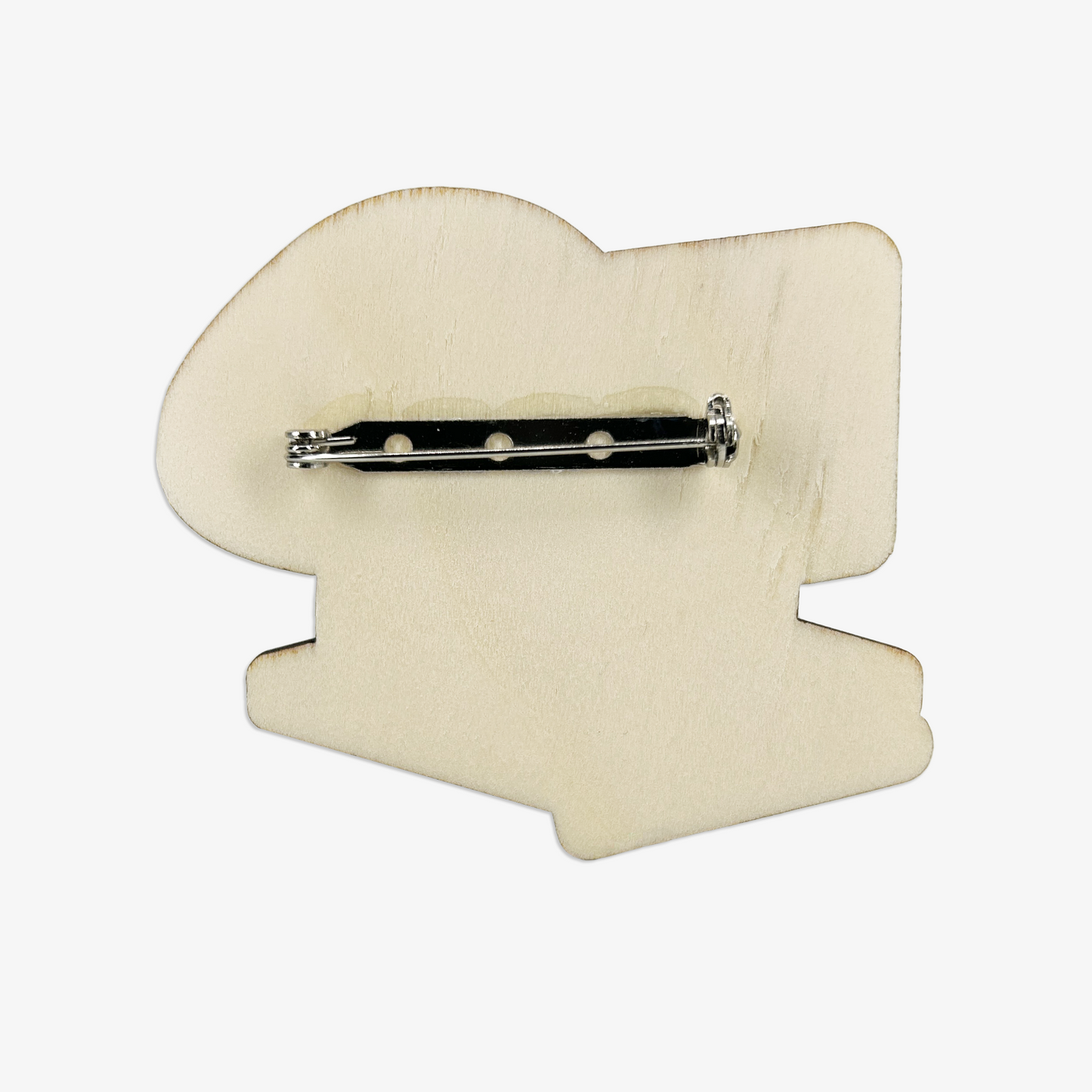 Ctrl + Alt + Del Mushroom Wooden Brooch Pin (with Cotton Pouch)