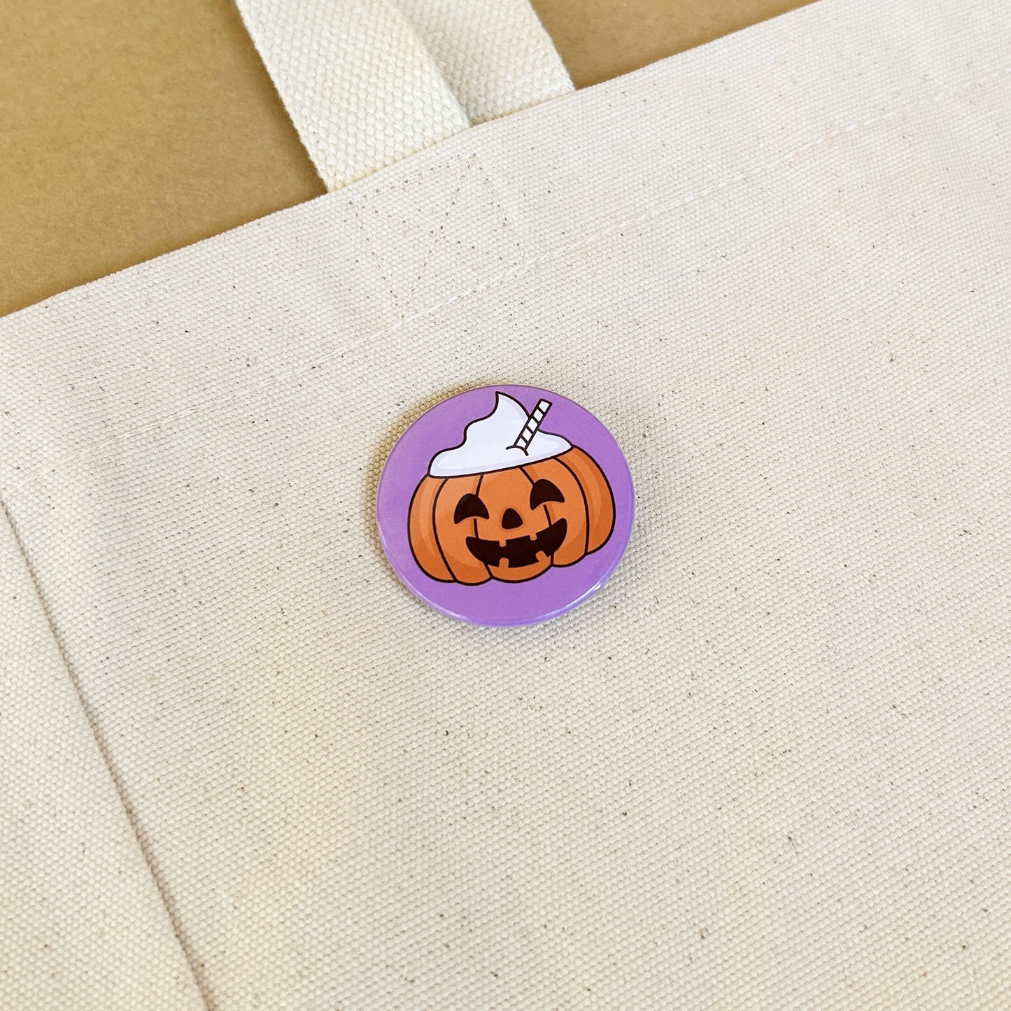 Spooky Pumpkin Button Pin