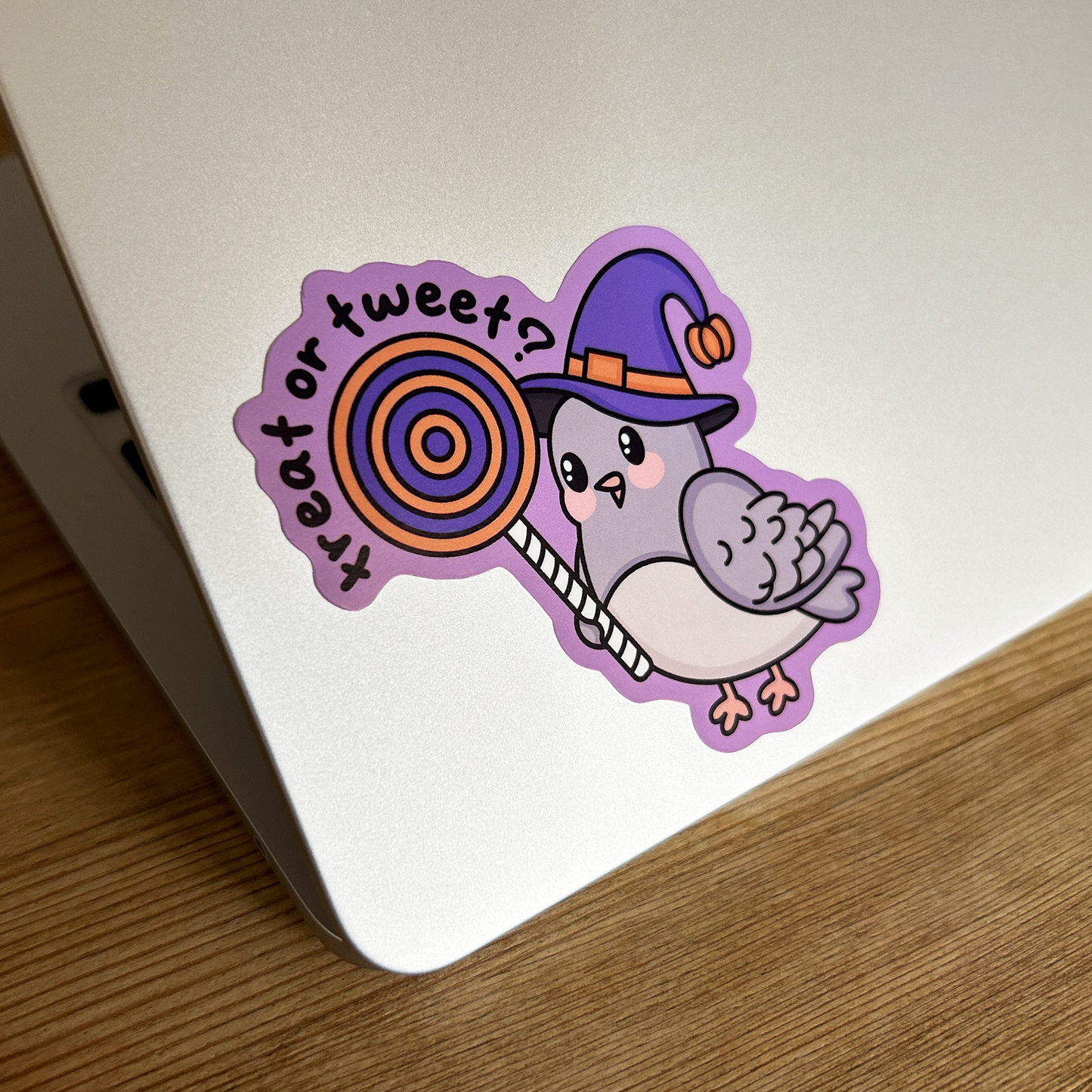 Treat Or Tweet Birdie Vinyl Sticker