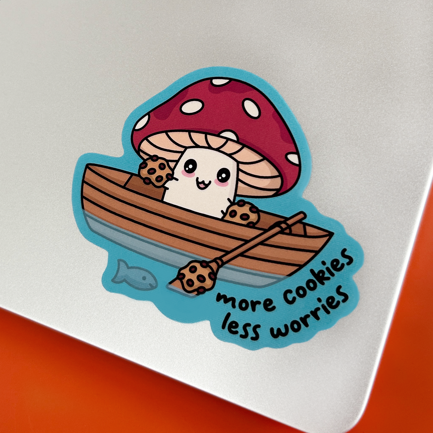 More Cookies Less Worries Vinyl Sticker