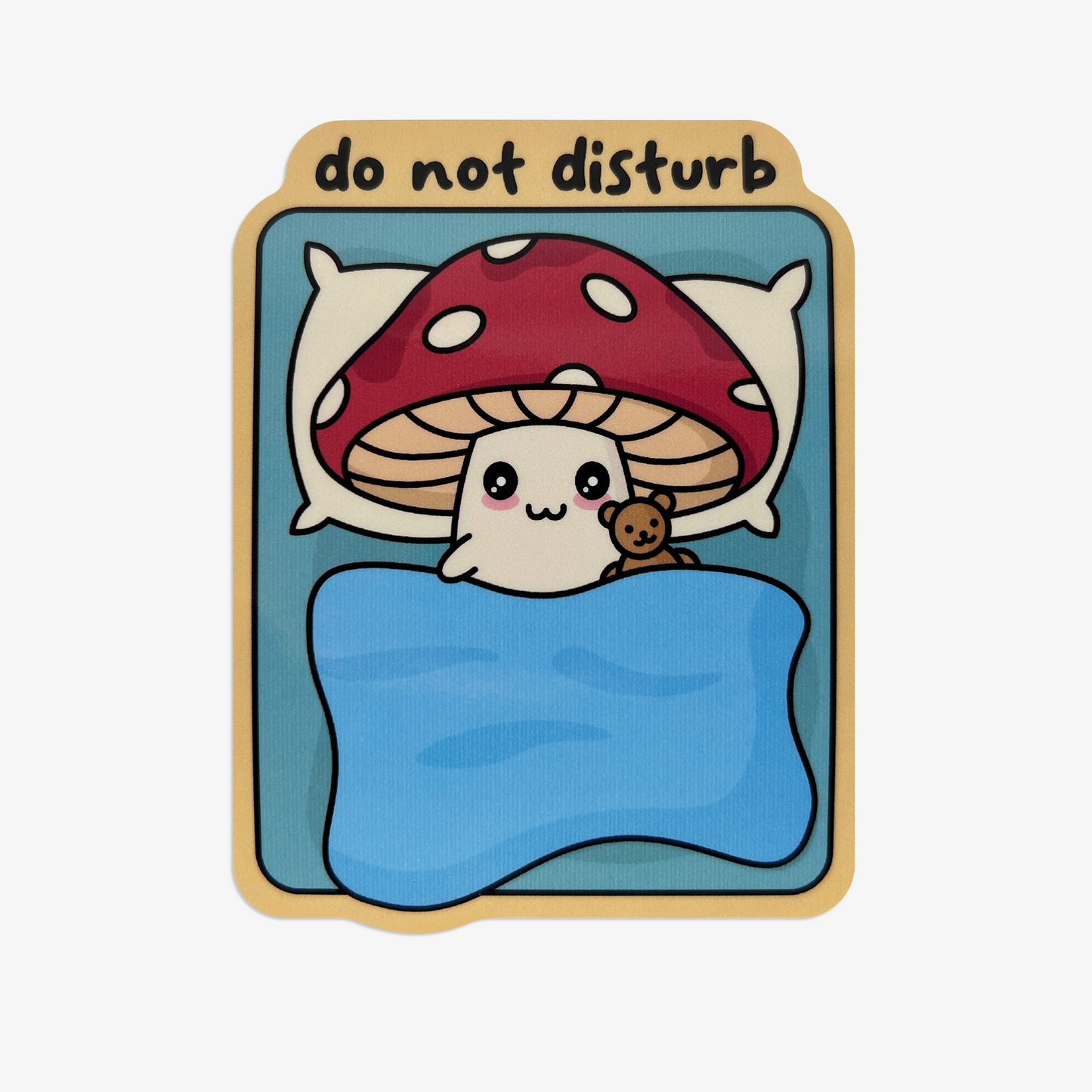 Mushroom Do Not Disturb Vinyl Sticker