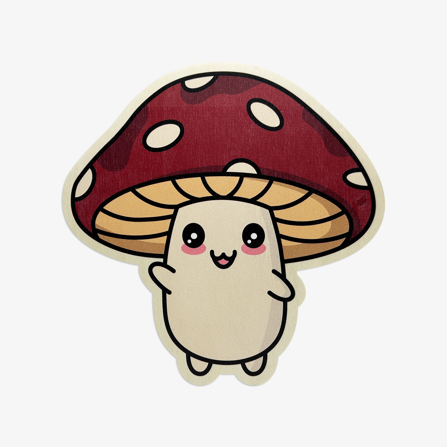 Mushroom Wooden Wall Art (with Cotton Bag)