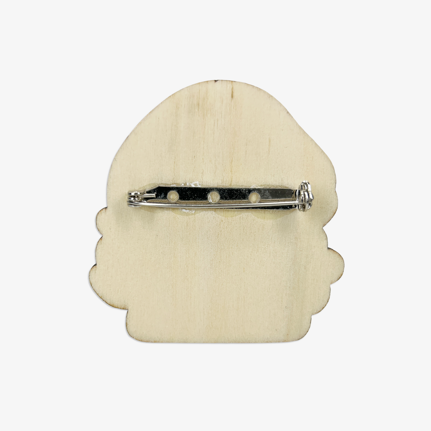 Stay Weird Mushroom Wooden Brooch Pin (with Cotton Pouch)